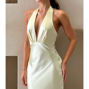 Butter Yellow Maxi Bridesmaid Dress